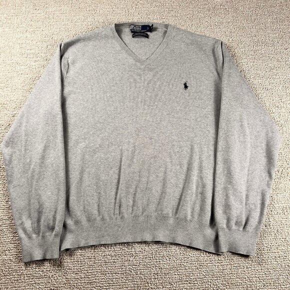 Polo Ralph Lauren Other - Polo Ralph Lauren Pima Cotton Sweater Gray Men’s Size XL